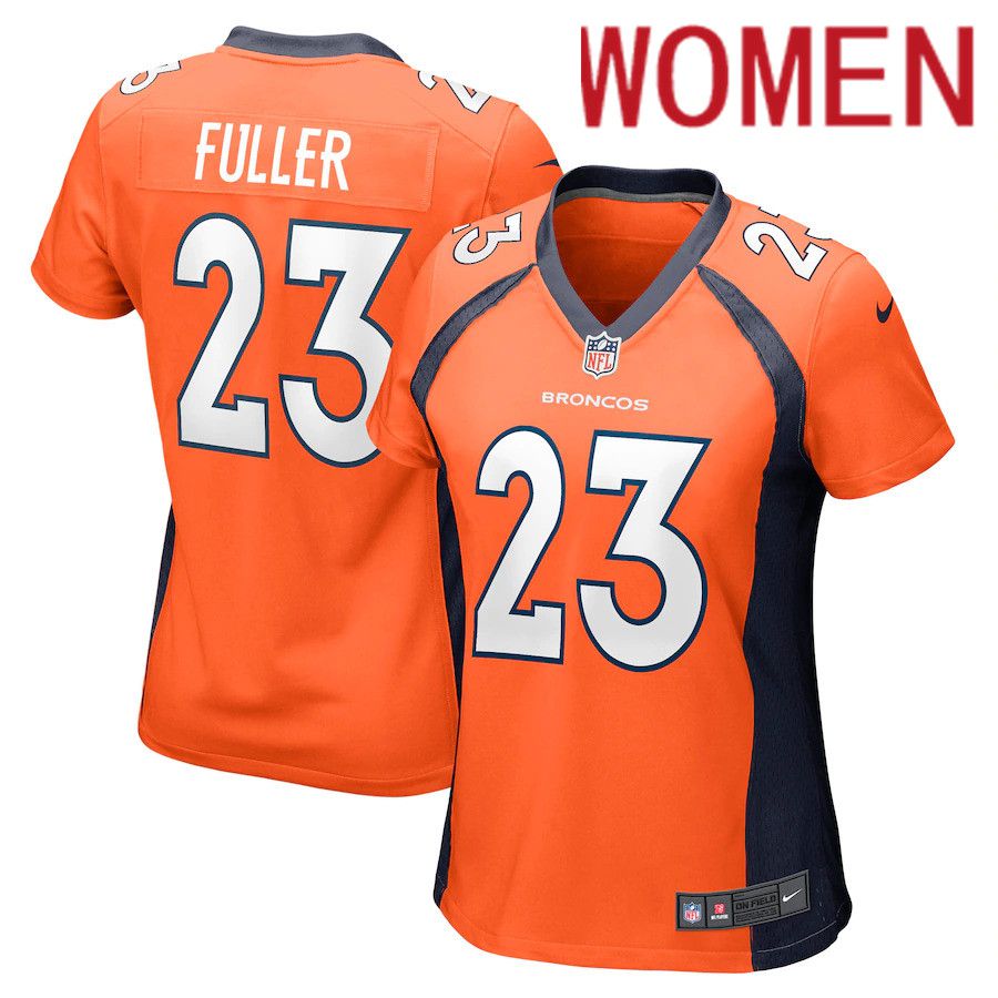 Women Denver Broncos #23 Kyle Fuller Nike Orange Nike Game NFL Jersey->women nfl jersey->Women Jersey